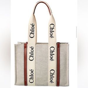 Authentic medium Chloe woody tote